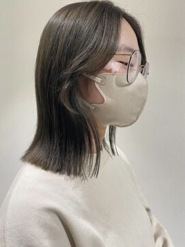 コト 福井大和田店(coto) 福井　ブリーチなしカラー　オリーブベージュカラー　くびれヘア