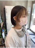 フェイスフレーミング 切りっぱなしボブ