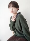 インナーグレージュ/マチルダボブ/マロンベージュ/前髪/池袋
