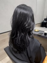 フレーム 博多店(FRAME)&nbsp;韓国風レイヤー艶髪ブルーブラック【福岡／博多】
