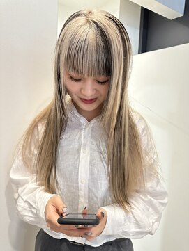 ディーン 栄店(DEAN) ホワイトブロンドホワイトグレージュバイカラーツートンカラー