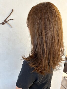 リンク(Link) 透明感ブラウン/ミディアム/抜け感/大人可愛い/平塚美容室