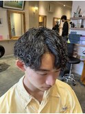 波巻きパーマ