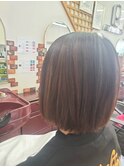 ボブ切りっぱなし