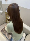 【自然な艶と柔らかさ】ナチュラルブラウンで魅せる美髪ロング