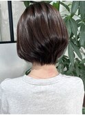 ショートヘアイルミナカラーオリーブグレージュ堺東20代30代40代