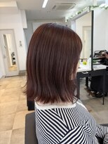 アルメリア 池袋(Arumeria) ワインレッドカシスレッド暖色系カラーボブくびれボブ10代20代