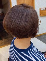 ステラ 越谷店(STELLA)&nbsp;丸みボブ 顔周りカット チェリーブラウン［越谷駅］