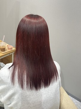 チェリーレッド×ダブルカラー