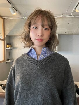 ハイトーンカラー/ミルクティーベージュ/ダブルカラー