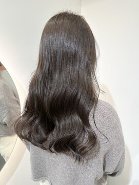 yoyo hanare ヘッドスパ×髪質改善 【3月上旬 OPEN(予定)】 アッシュブラウン×重ためツヤロング