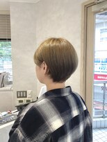 アッシュ 高津店(Ash) ベージュ×ショートボブ