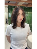 サードショップ 梅田茶屋町店(THIRD SHOP)&nbsp;オリーブグレージュ×レイヤーカット