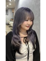 ルル(Lulu) ラベンダーシルバーデザインカラーレイヤースタイル