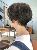 襟足の生え癖しっかり収まるハンサムショート×ショコラアッシュ