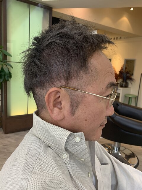 池田社長の髪型