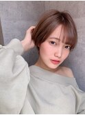 小顔可愛いひし形タイトショートボブ