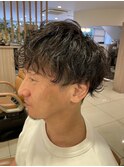 メンズショート メンズ波パーマ