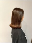 大人美人くびれヘア艶感結べるボブうる艶髪レイヤーカット
