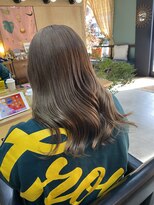 チャプター 問屋町(chapter)&nbsp;ケアブリーチミルクティーブラウンカラーレイヤーカット韓国ヘア