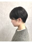 マッシュショート　ダークグレージュ