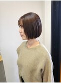 ぱつっとショート×シルクオイルカラー