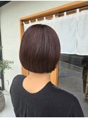 暖色ショートボブ