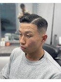 サイドパート/スキンフェード　メンズ/バーバー/フェード