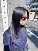 レイヤーロング＆フェイスレイヤーモード黒髪ロング