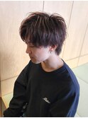 センターパートウルフニュアンスシャドウパーマ