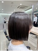 タッセルボブ 切りっぱなしボブ ショートボブ 美髪縮毛矯正
