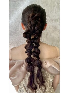 スタイル 横浜(STYLE) 結婚式お呼ばれツイン編みおろし/ヘアセット/編みこみ/アレンジ