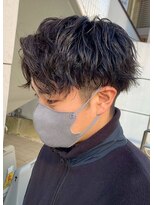 ジーニー 新百合ヶ丘(Genie)&nbsp;ダークアッシュニュアンスパーマ韓国マッシュベリーショート