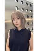 セミロングアンブレラカラーミニウルフショートウルフ前髪50代