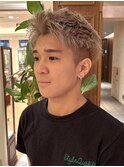 スパイキーショート メンズヘア メンズカット 金髪 メンズカラー