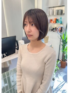 ロンドリゼル 札幌(Lond RiseL) オリーブグレー/前髪/ボブ/マロンベージュ/レイヤーカット/小顔