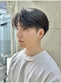 センターパートニュアンスパーマ