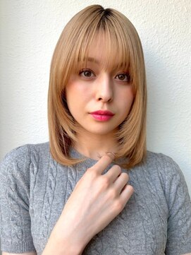 カバーヘア ブリス 北浦和(COVER HAIR bliss) 20代30代◎透明感ハイトーンベージュレイヤー愛されボブp北浦和