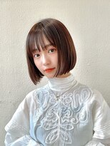 アフロートリノ(AFLOAT Leino) ☆小顔似合わせカットまとまる顎ラインボブ前髪ぱっつん☆