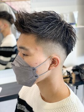 エルマーク 京都駅前(L-MARK) スパイキーショート/アップバング/ツーブロック/メンズ/眉毛