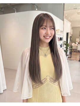 ハーツオオサカ(HE:ARTS OSAKA) 韓国髪質改善艶感ロング透明感カラー韓国ロング韓国ヘア