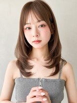 リヤン 表参道(lyann)&nbsp;前髪ワンホンレイヤー艶感セミディ美髪斜めバング#617g0602