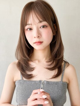 リヤン 表参道(lyann) 前髪ワンホンレイヤー艶感セミディ美髪斜めバング#617g0602