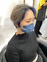 グラム 岡崎南店(gram) オリーブ×ブルーインナー_透明感_寒色系インナー_121