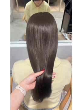 ビューバイネオリーブ 用賀店(Beau'r by neolive) ストレートパーマ縮毛矯正ダークパープル夏ミルクブラウン[用賀]