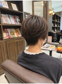 だっ白髪染め+ポイントパーマ