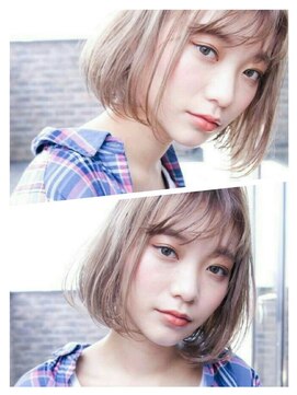 レニーバイエース(LANY by ACE) 【LANY 横浜】シースルーバングボブ×クリアベージュ