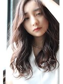 道村/デジタルパーマ/ローライト/アッシュブラウン/厚めバング