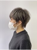ワンブリーチでできるハイトーングレージュショート