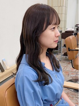 パークレーン アイス イヴェン(park lane ICI yeven) グレージュ レイヤー シースルーバング 透明感カラー 前髪